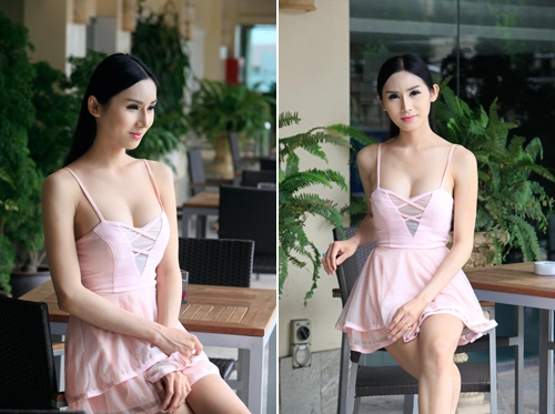 Mẫu chuyển giới thái mặc váy ngắn dạo chơi ở hà nội