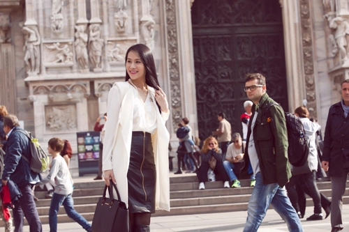 Mẫu việt sành điệu trên đường phố milan