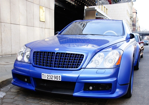  maybach 57s độ xanh toàn thân 