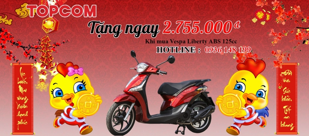 Nhận ngay 2800000 khi mua xe piaggio liberty abs