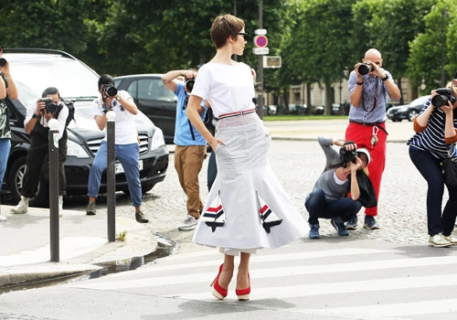 Những cô gái thời trang trên phố paris