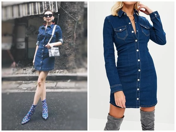 Phạm hương kỳ duyên mang thời trang denim quay trở lại mùa hè