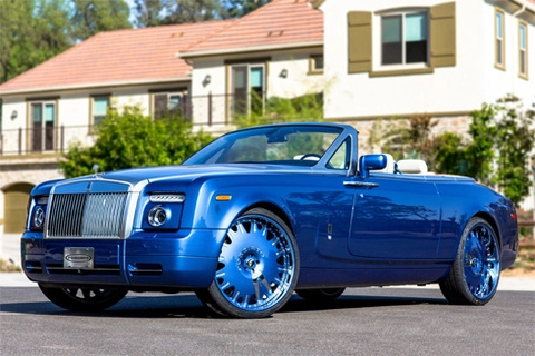  rolls-royce phantom độ toàn xanh 