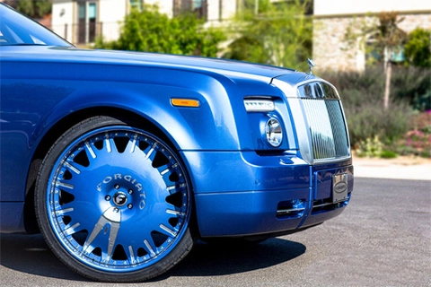  rolls-royce phantom độ toàn xanh 