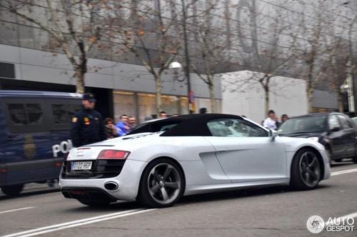 Ronaldo lai audi r8 v10 spyder rơi sân bong