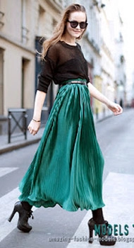 Sao chống nắng sành điệu với maxi skirt