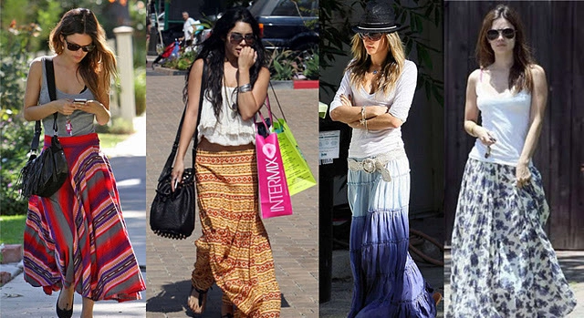 Sao chống nắng sành điệu với maxi skirt