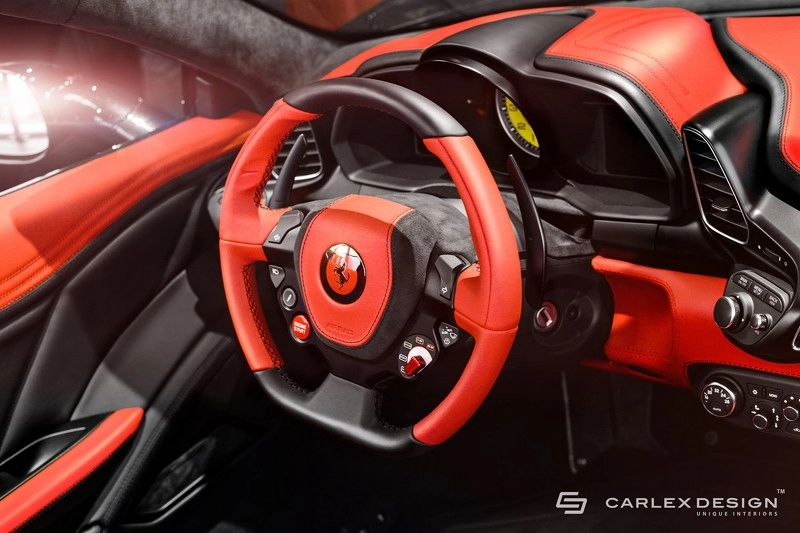 Siêu xe ferrari 458 spider có nội thất ấn tượng