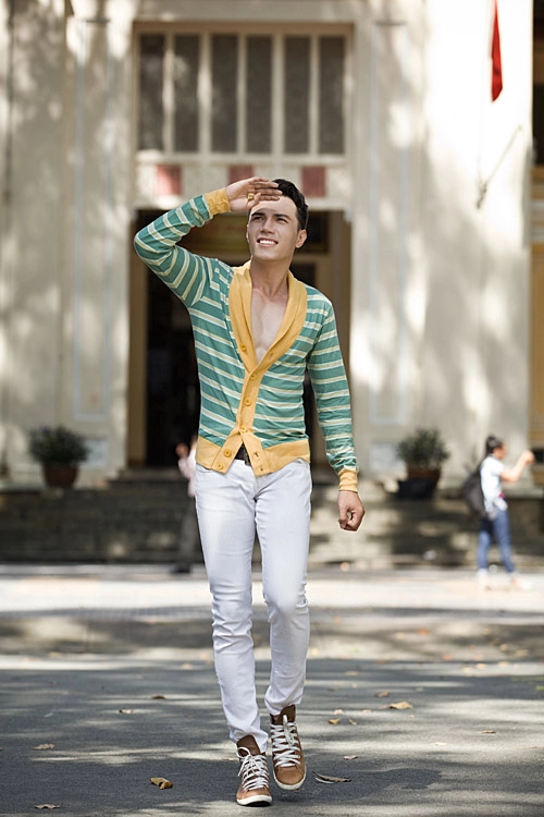 Style giản dị của chàng sinh viên 20 tuổi
