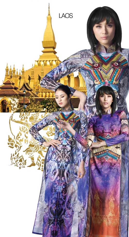 Thích thú ngắm thế giới qua tà áo dài việt