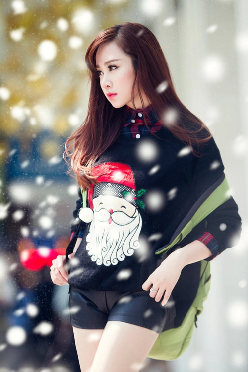 Thiếu nữ sài gòn sành điệu đón noel