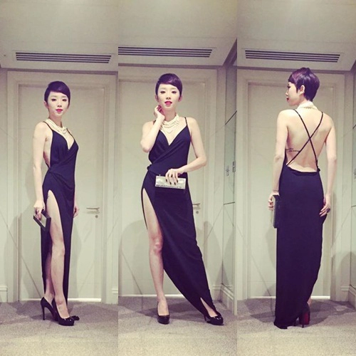 Tuyển tập trang phục xẻ đùi siêu hot của tóc tiên
