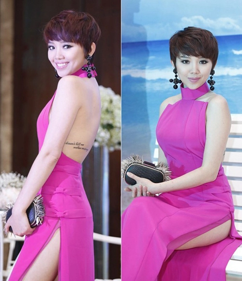 Tuyển tập trang phục xẻ đùi siêu hot của tóc tiên