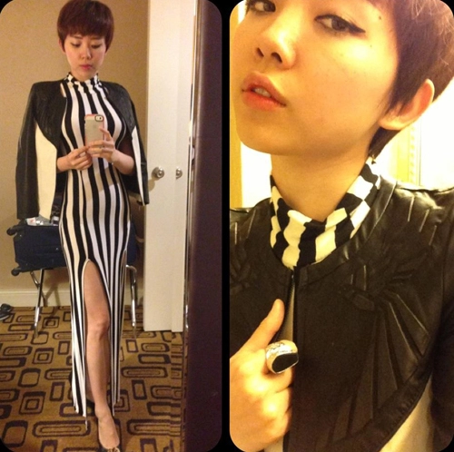 Tuyển tập trang phục xẻ đùi siêu hot của tóc tiên