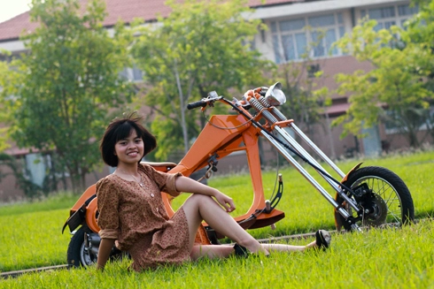  vespa chopper - phong cách độ xe lạ tại việt nam 