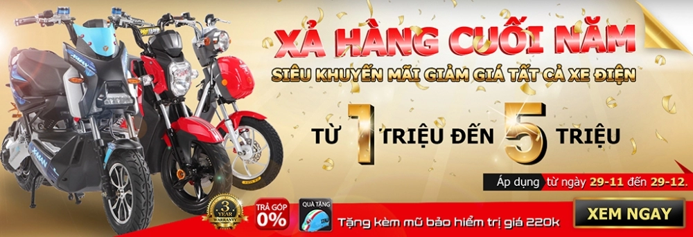 Xả hàng cuối năm tất cả các xe đạp điện xe máy điện