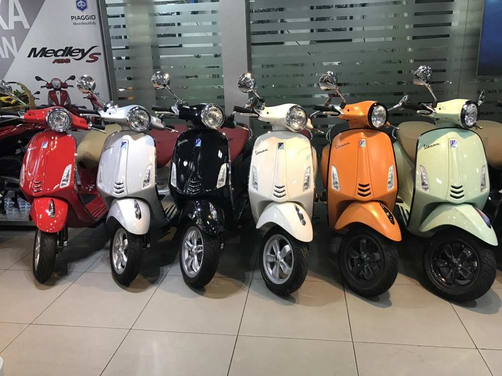 Xe vespa primavera abs 2017 màu cam nhám