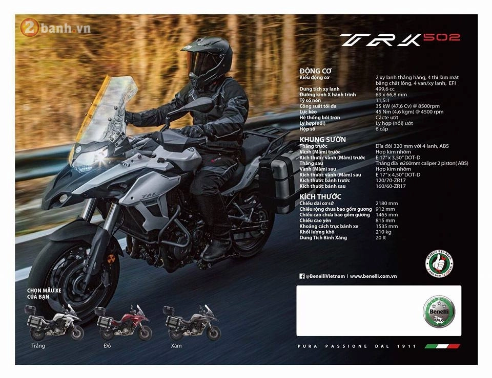 Benelli trk 502 2017 bất ngờ ra mắt thị trường việt nam với giá từ 136 triệu đồng