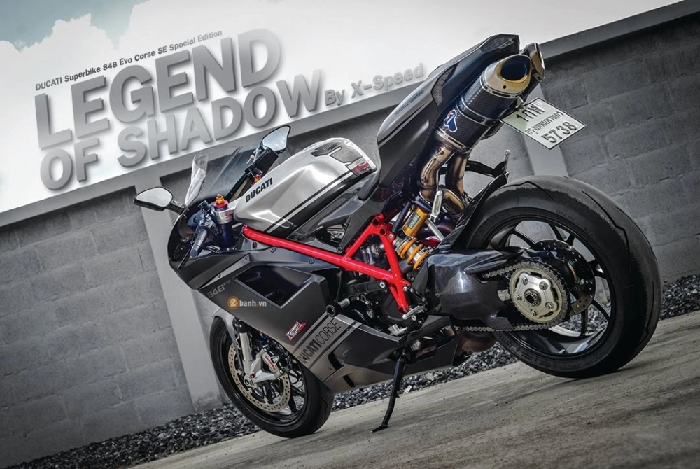 Ducati 848 evo corse se bản nâng cấp đầy ấn tượng với phiên bản legend of shadow