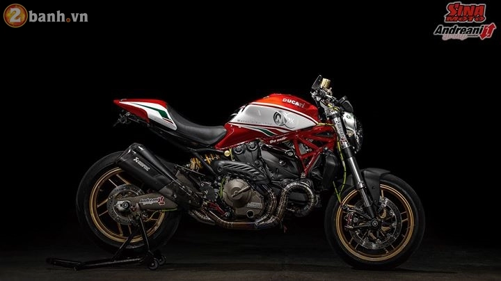 Ducati monster 821 vô cùng hấp dẫn trong bản độ đầy đồ hiệu