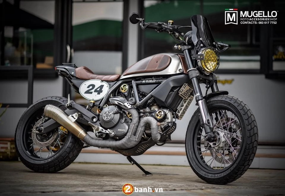 Ducati scrambler đầy lôi cuốn trong bản độ retro cực chất