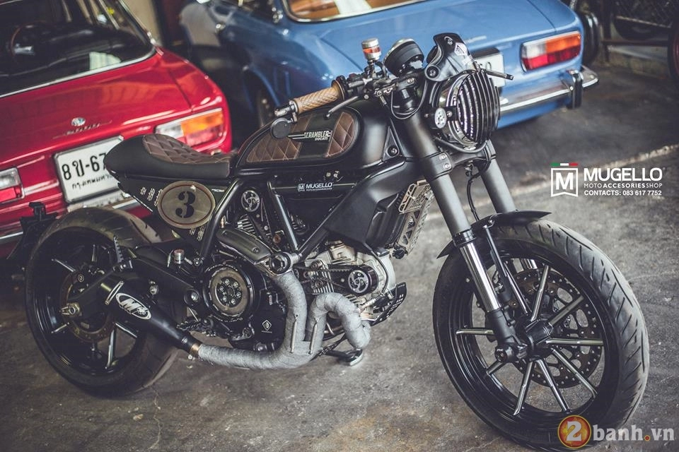 Ducati scrambler độ với phong cách cafe racer đầy sang trọng