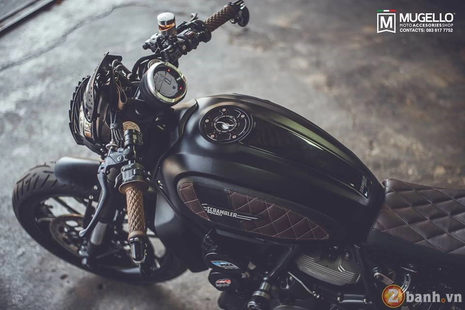 Ducati scrambler độ với phong cách cafe racer đầy sang trọng