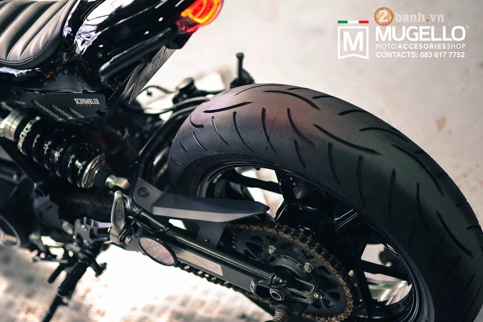 Ducati scrambler khoe thân với vẻ ngoài của một chiếc xế đua cafe racer