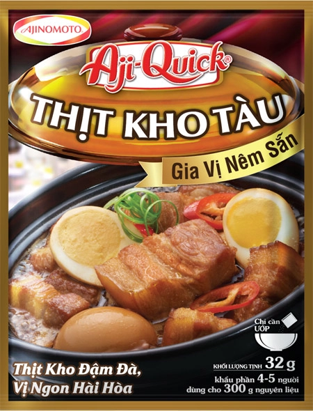 gia vị nêm sẵn aji-quick món kho hài hòa cho món kho ngon