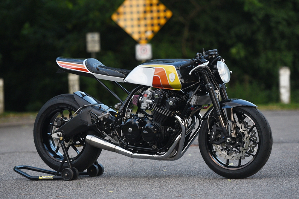 Honda cb900f bản độ cafe racer mang tên the evil twin