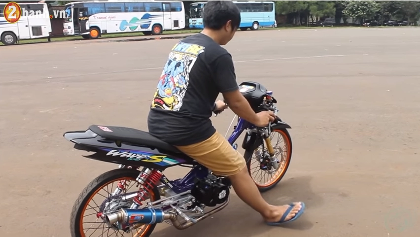 Honda wave độ drag đầy chất chơi của biker thái lan