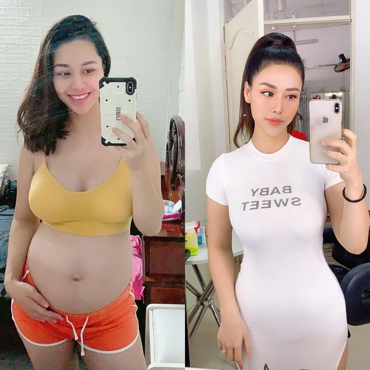 Hot mom kiên giang đẹp như hot girl sau 2 lần sinh con eo giảm 31cm trong 7 ngày