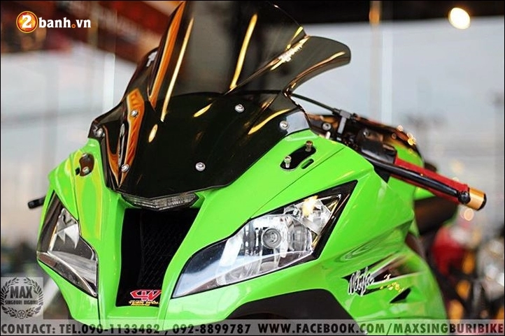 Kawasaki ninja zx-10r độ hào nhoáng với tông màu xanh lá