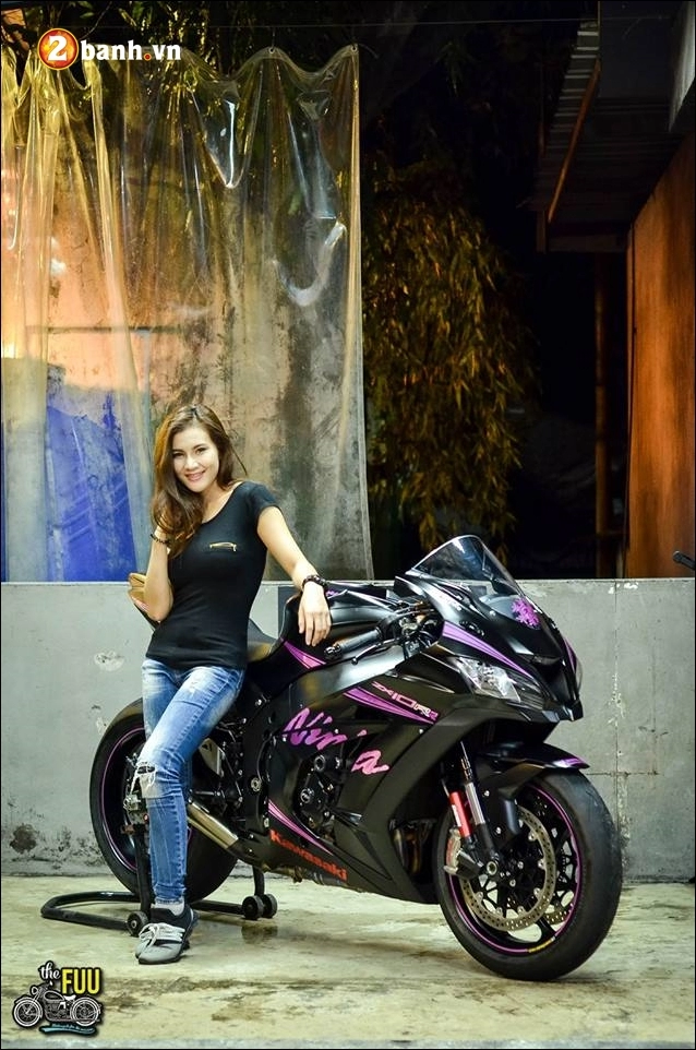 Kawasaki ninja zx-10r độ nhẹ đọ dáng cùng hot girl thái