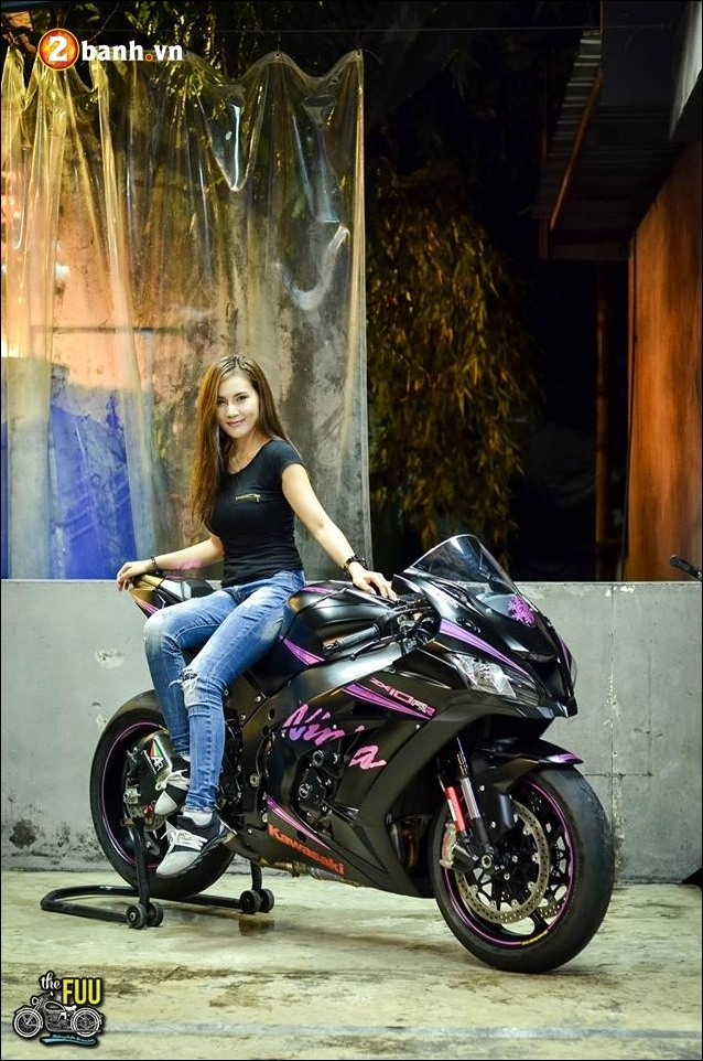 Kawasaki ninja zx-10r độ nhẹ đọ dáng cùng hot girl thái