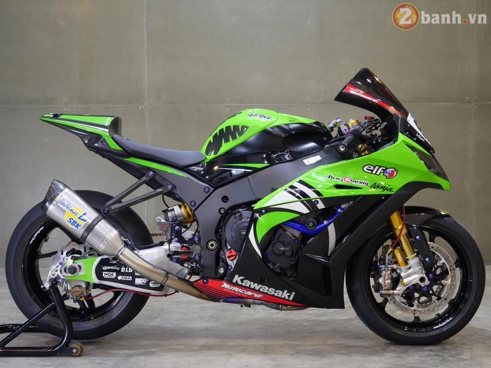 Kawasaki ninja zx-10r siêu chất trong bản độ đường đua wsbk