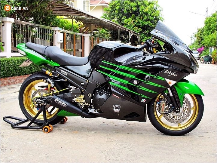 Kawasaki ninja zx-14r độ đối thủ trực tiếp với ông hoàng tốc độ