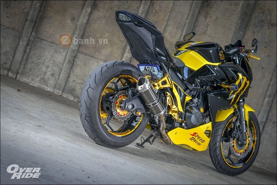 Kawasaki z300 độ nổi loạn cùng phong cách monster yellow