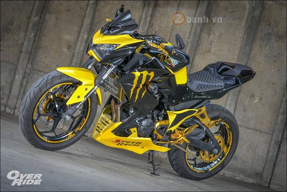 Kawasaki z300 độ nổi loạn cùng phong cách monster yellow