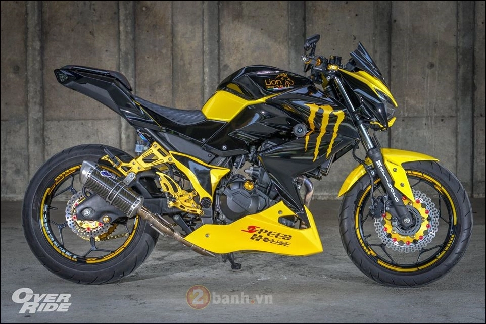 Kawasaki z300 độ nổi loạn cùng phong cách monster yellow