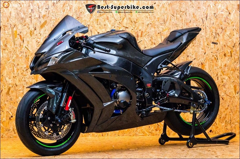 Kawasaki zx-10r bản độ bức phá không tỳ vết từ option carbon clever wolf