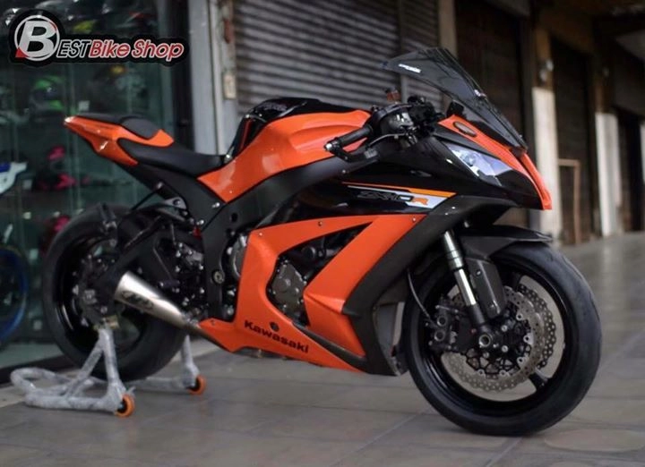 Kawasaki zx 10r cứng cáp trong bản độ cam đen