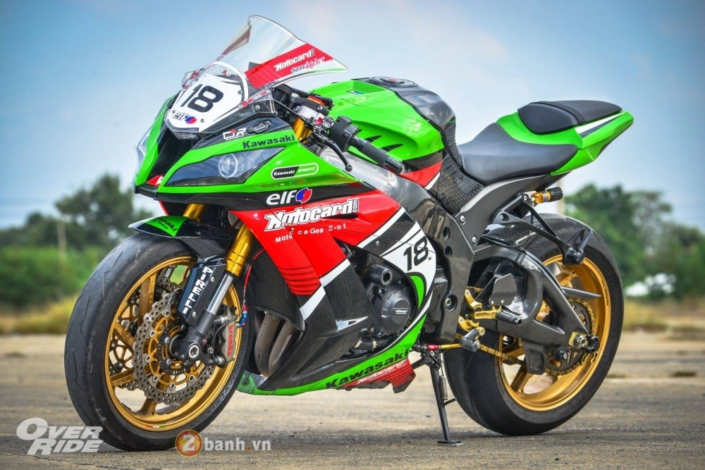 Kawasaki zx-10r đầy đắt giá trong bản độ phong cách đường đua