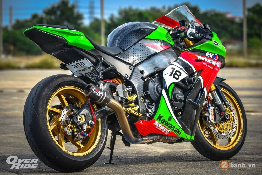 Kawasaki zx-10r đầy đắt giá trong bản độ phong cách đường đua