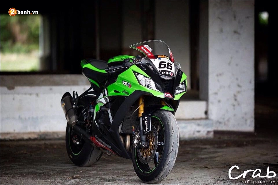 Kawasaki zx-10r độ-ngựa chiến đầy phấn khích cùng số hiệu 66