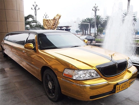  lincoln limousine mạ vàng ở trung quốc 