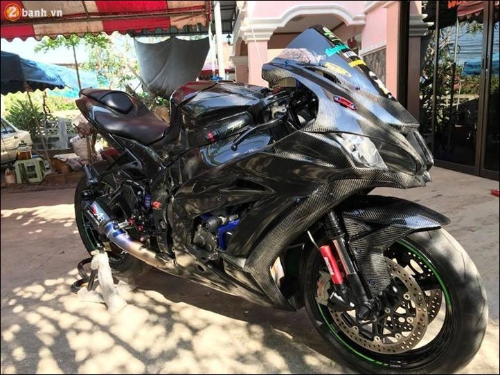 Mãn nhãn với siêu phẩm kawasaki zx-10r độ full carbon fiber