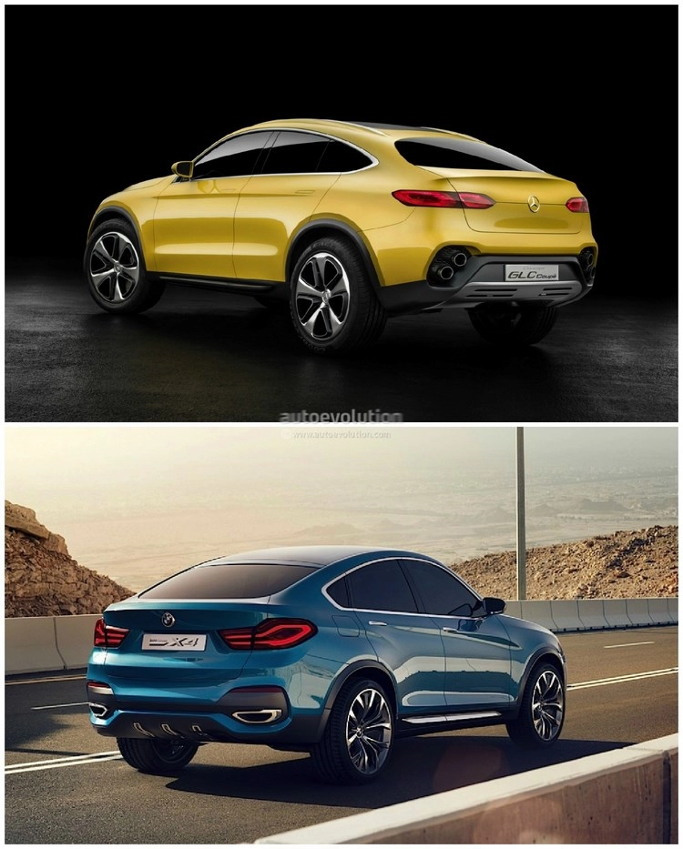 Mercedes glc coupe và bmw x4 cuộc đối đầu tiếp diễn