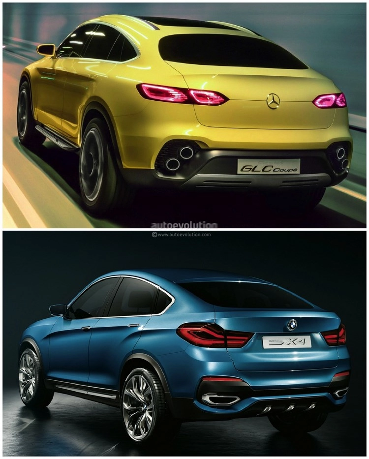 Mercedes glc coupe và bmw x4 cuộc đối đầu tiếp diễn