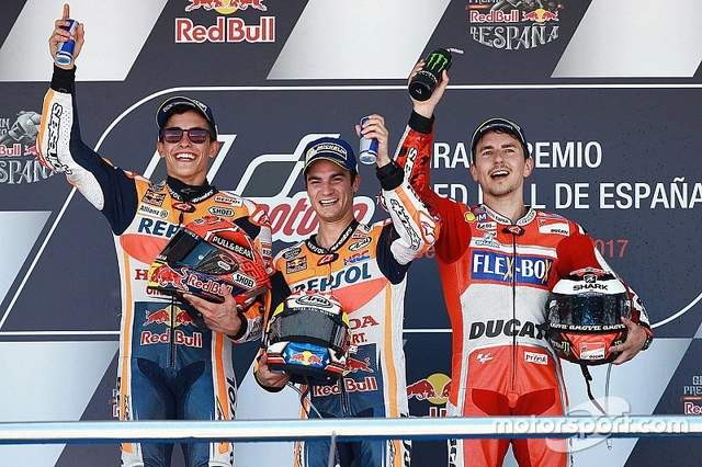 Motogp dani pedrosa đã dẫn đầu đoàn đua trong suốt 27 vòng